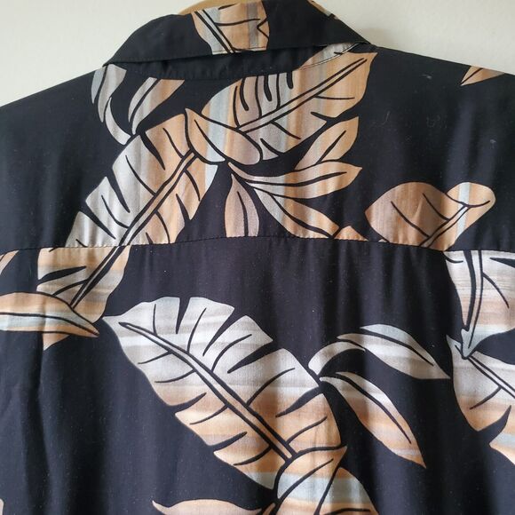 Tori Richard Mens Hawaiian Palm Short Sleeve 100% Viscos Lawn Surf Luau Shirt L - Picture 8 of 13